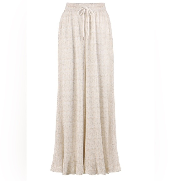 NWT,Pantora Bridal,Elegant White & Shimmering Gold,Stretch, Top + Palazzo Pants - Picture 3 of 16